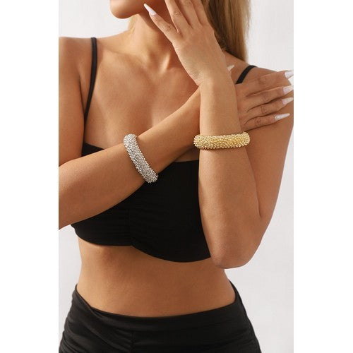 B2699 Chunky Bead Cuff Bracelet