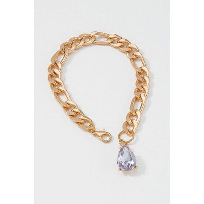 B1320 Water Drop Gem Bracelet in Lavender