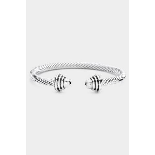 CFB735 Twisted Bangle in Silver