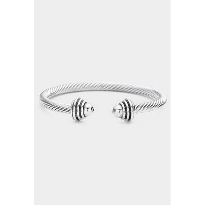 CFB735 Twisted Bangle in Silver