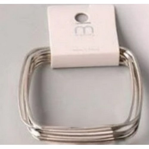 BL_17936 Square Bangle 5-pk in Silver