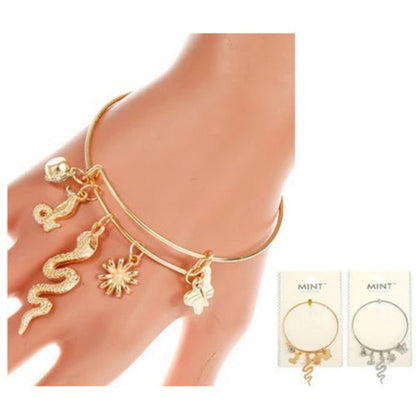 Snake Charm Bangle in Gold