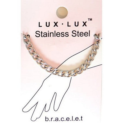 Lux Lux Stainless Steel 6mm Cuban Chain Bracelet in Silver