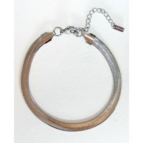 SSB 0004R Lux Lux Stainless Steel 5.5mm Snake Chain Bracelet in Silver