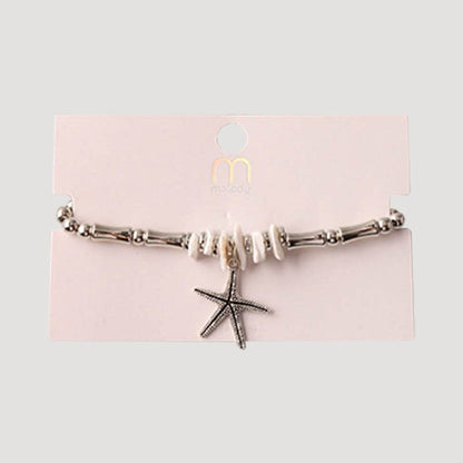 Silver Sea Life Charm Starfish Charm Bracelet in Starfish