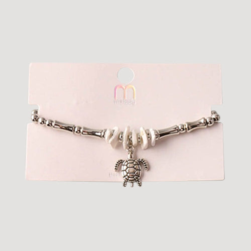 Silver Sea Life Charm Turtle Charm Bracelet in Turtle