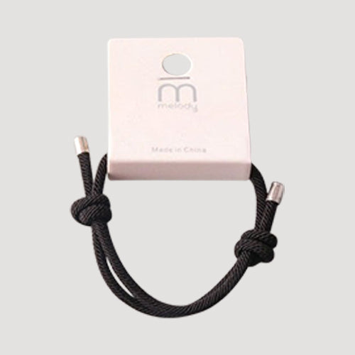 Knotted Cord Bracelet in Black