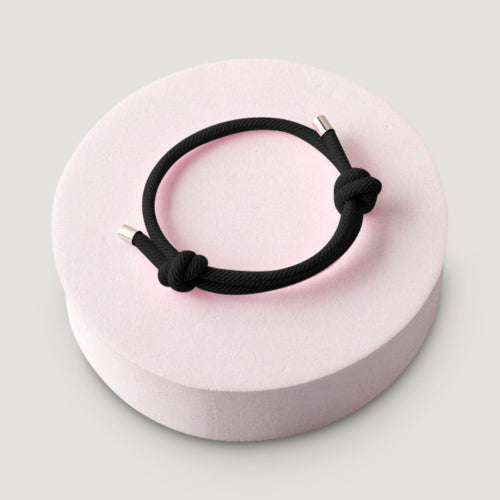 Knotted Cord Bracelet in Black