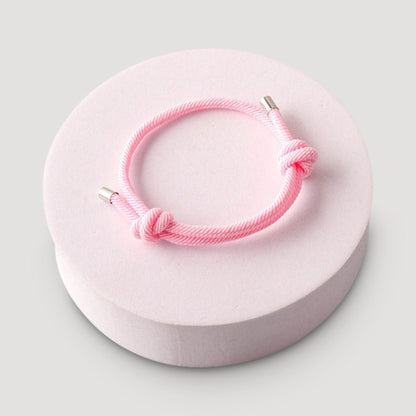 Knotted Cord Bracelet in Pink