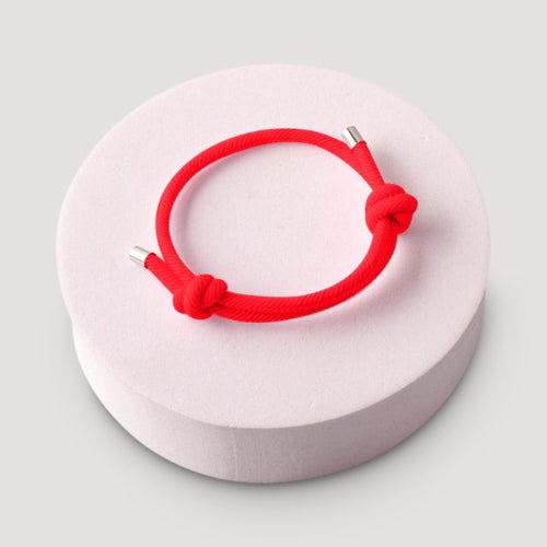 Knotted Cord Bracelet in Red