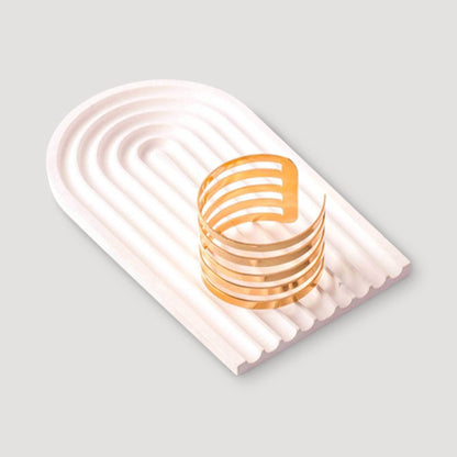 Slotted Metal Cuff in Gold