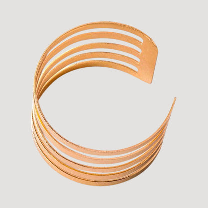 Slotted Metal Cuff in Gold