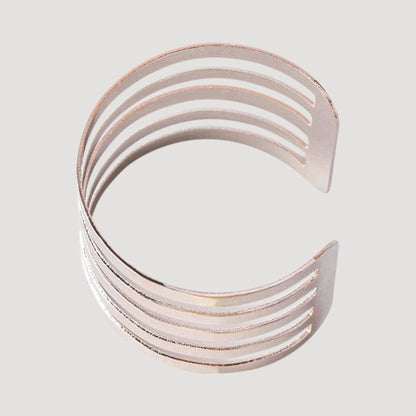 Slotted Metal Cuff in Silver