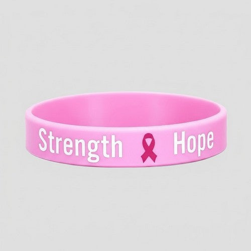 Breast Cancer Awareness Bracelet + Self-Check Card