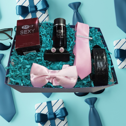 Shades of Pink Mens Gift Basket ($270 Value)