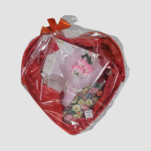 Mum Loves Flowers Gift Basket in Red/Pink ($125 Value)