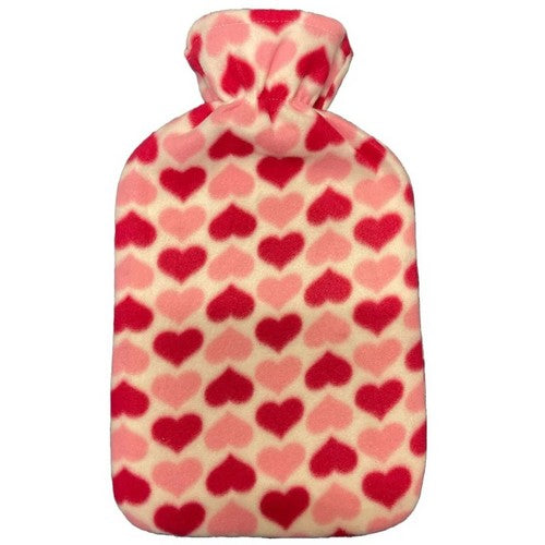 DID Fleece-Covered Large Hot Water Bottle in Pink
