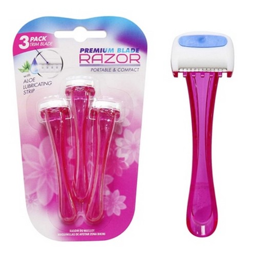 E000038 Premium Blade Bikini Razor 3 pack