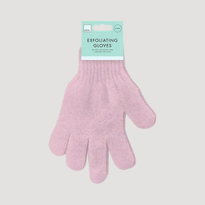 Forever Beautiful Exfoliating Bath Gloves 2-Pair in Pink & White