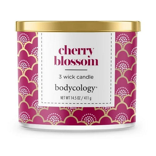 Bodycology 3 Wick Candle in Cherry Blossom 14oz