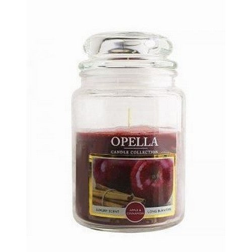 IIGCDBIGA Opella Luxury Glass Jar Scented Candle 1kg in Apple & Cinnamon