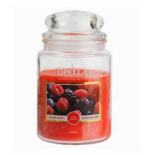 IIGCDBIGB Opella Luxury Glass Jar Scented Candle 1kg in Fresh Berries