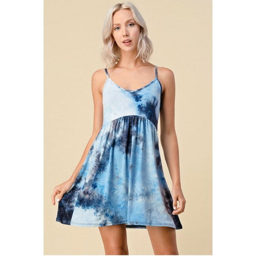 Tie Dye Cami Dress True Navy