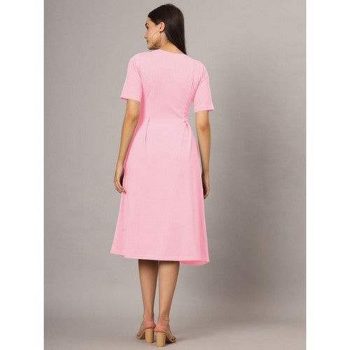 Guray Pleat Detail Dress in Pink
