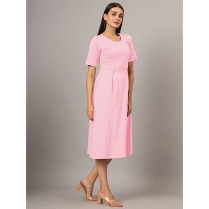 Guray Pleat Detail Dress in Pink