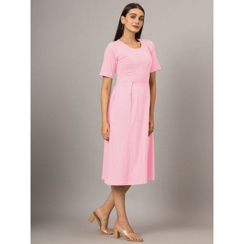 Guray Pleat Detail Dress in Pink