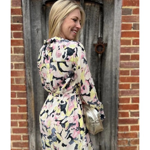 New Look Watercolour Floral Shirt Dress