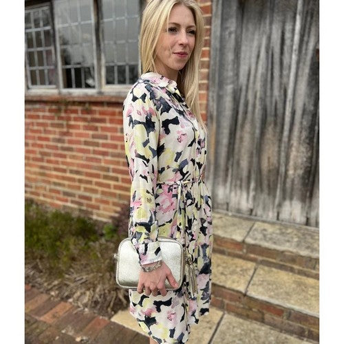 New Look Watercolour Floral Shirt Dress