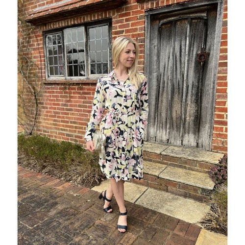 New Look Watercolour Floral Shirt Dress