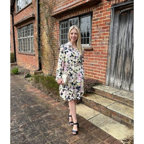 New Look Watercolour Floral Shirt Dress