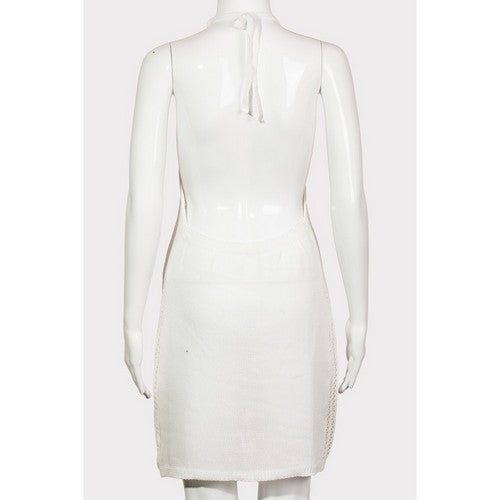 Crochet Beach Cover Up Dress in White