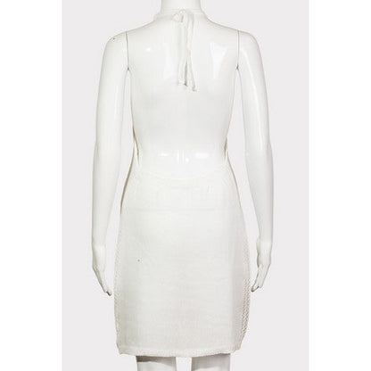 Crochet Beach Cover Up Dress in White