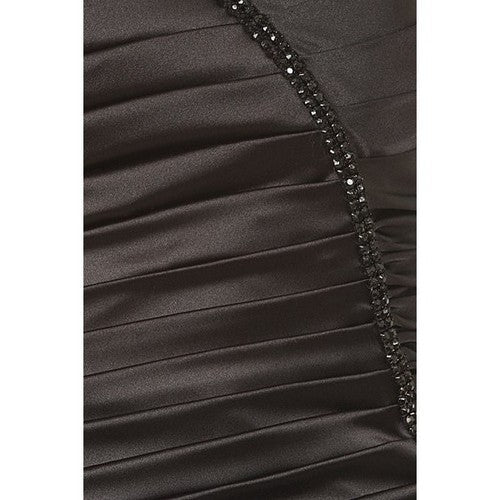 Satin Sweetheart Bandeau Gown in Black