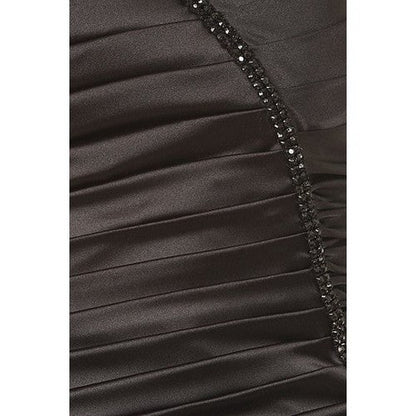 Satin Sweetheart Bandeau Gown in Black