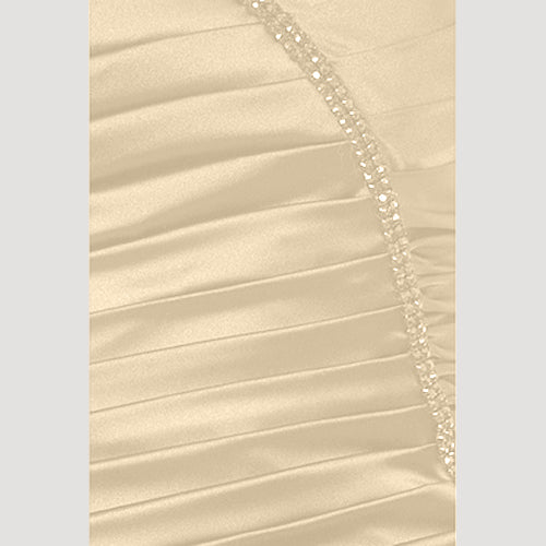 Satin Sweetheart Bandeau Gown in Gold