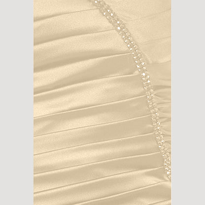 Satin Sweetheart Bandeau Gown in Gold