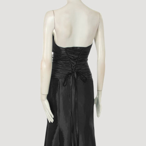 Bustier Corset Gown & Shrug 2pc Set in Black