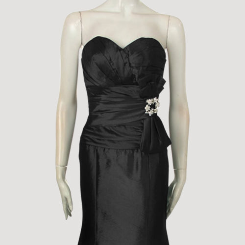 Bustier Corset Gown & Shrug 2pc Set in Black