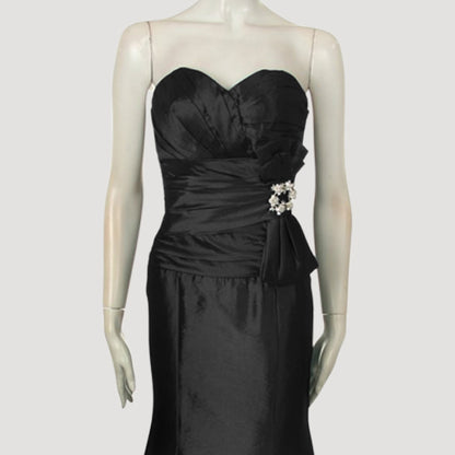 Bustier Corset Gown & Shrug 2pc Set in Black