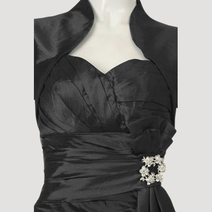 Bustier Corset Gown & Shrug 2pc Set in Black