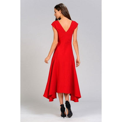 Mimi Assymetric Dress in Red
