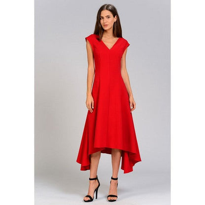 D-1035 Mimi Assymetric Dress in Red