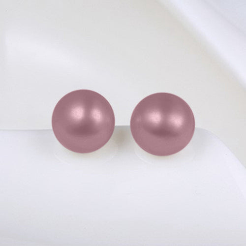 Pearl Stopper Stud Earring in Pink
