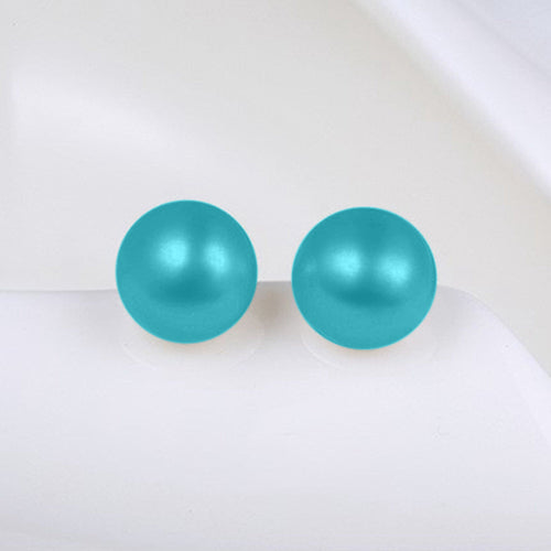 Small Pearl Stopper Stud Earring Turquoise