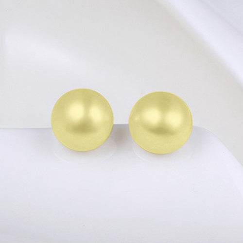 Small Pearl Stopper Stud Earring Pale Yellow