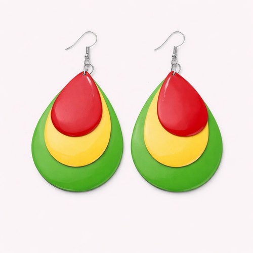 Independence Metal Teardrop Earring